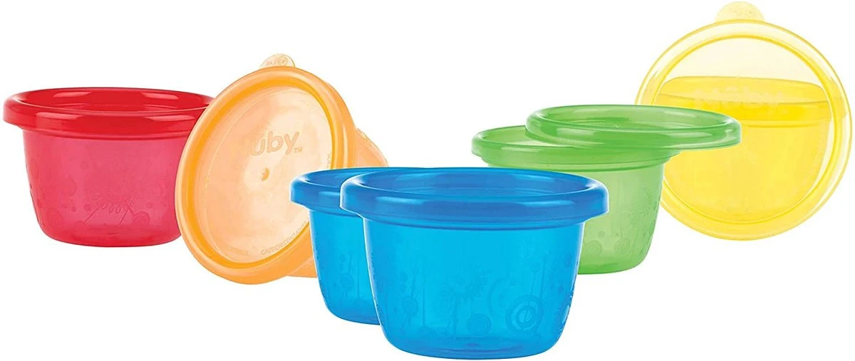 Nûby - Snackkommetjes - 6 Stuks - 120 Ml - 3m+ 3 Nûby - Snackkommetjes - 6 Stuks - 120 Ml - 3m+