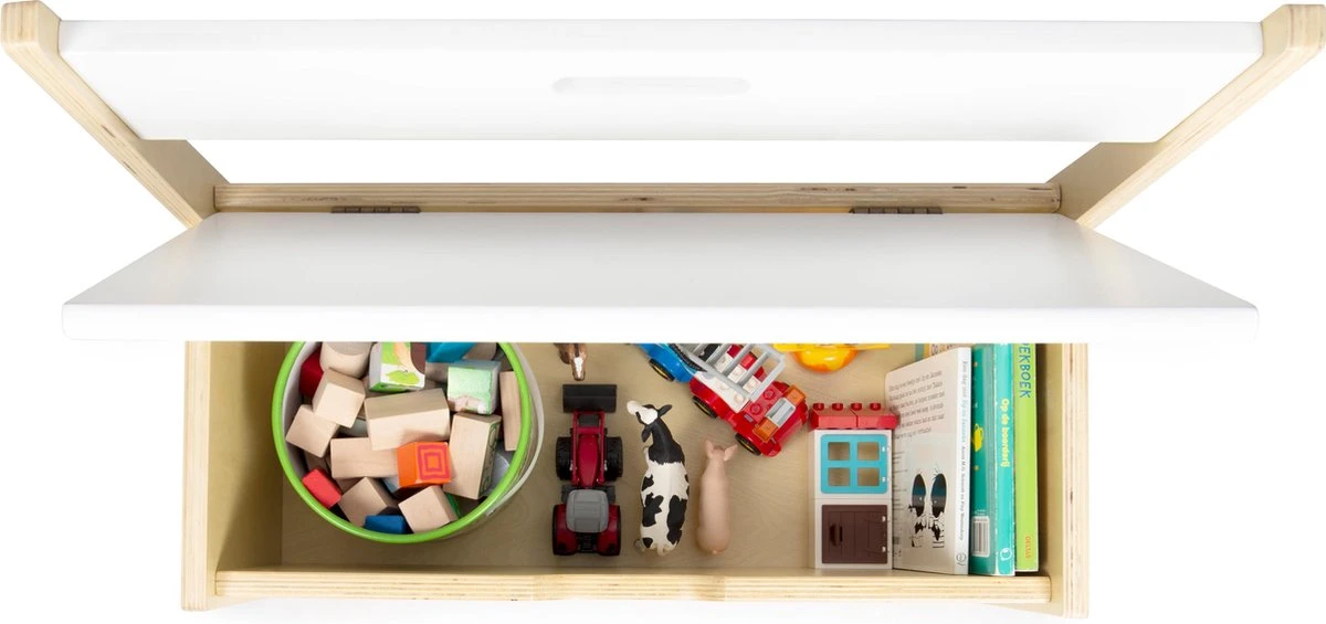 BeBoonz Kinderbankje Met Opbergruimte - Speelgoedkist - Houten Kinderbankje Wit/naturel - Klepbank - Houten Opbergbankje - Speelgoedbank-Speelgoed Kist - Kindermeubels - Speelgoed Opbergbankje - Kinderbankje Los Of Voor Bij De Kindertafelc- Beboonz 8 BeBoonz Kinderbankje Met Opbergruimte - Speelgoedkist - Houten Kinderbankje Wit/naturel - Klepbank - Houten Opbergbankje - Speelgoedbank-Speelgoed Kist - Kindermeubels - Speelgoed Opbergbankje - Kinderbankje Los Of Voor Bij De Kindertafelc- Beboonz - Afbeelding 6