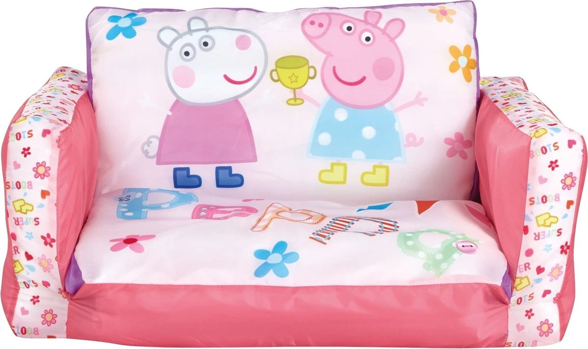 Peppa Pig - Uitklapbaar 2 In 1 Opblaasbaar Zit- En Lig Bankje 3 Peppa Pig - Uitklapbaar 2 In 1 Opblaasbaar Zit- En Lig Bankje