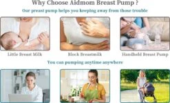 Aidmom - Set - Dubbele Elektrische Borstkolf – Grijs – Oplaadbare Draagbare Borstkolf – Draadloze Borstkolven – BPA Vrij – Handsfree Kolven – 24mm – Borstvoeding – Set Van 2 Stuks -Stokke Verkoop 1200x724 2