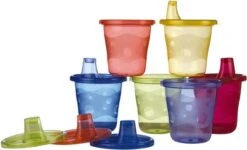 Nûby Drinkbekers Met Tuit - Herbruikbaar - Verschillende Kleuren - 6 Stuks -Stokke Verkoop 1200x729 1
