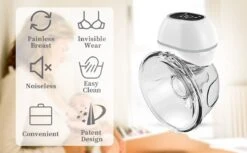 Aidmom - Set - Dubbele Elektrische Borstkolf – Grijs – Oplaadbare Draagbare Borstkolf – Draadloze Borstkolven – BPA Vrij – Handsfree Kolven – 24mm – Borstvoeding – Set Van 2 Stuks -Stokke Verkoop 1200x742 1