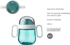 Mepal Mio – Antilekbeker 200 Ml – Gegarandeerd Lekvrij – Deep Turquoise – Kan Tegen Een Stootje – Drinkbeker Voor Kinderen – Oefenbeker -Stokke Verkoop 1200x773 4