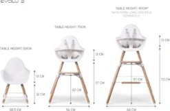 Childhome Childwood Evolu 2 - Kinderstoel 2 In 1 Met Beugel - Naturel/Wit -Stokke Verkoop 1200x786