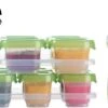 Fiorire Babyvoeding Bewaarbakjes Met 2 Gratis Lepels - BPA Vrij - Diepvriesbakjes - 4 X 120 Ml - 6 X 60 Ml -Stokke Verkoop 1200x790 1