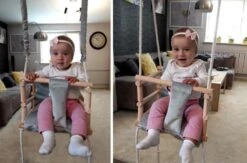 Baby Schommel Binnen - Babyschommel Babyzitje - Stof Hout - Babyschommel Binnen - Kinderschommel - Schommel Baby Zitje - Schommelzitjes - Schommelstoel - Baby Swing Seat - Plafondhanger 3 In 1 - Grijs -Stokke Verkoop 1200x793 3