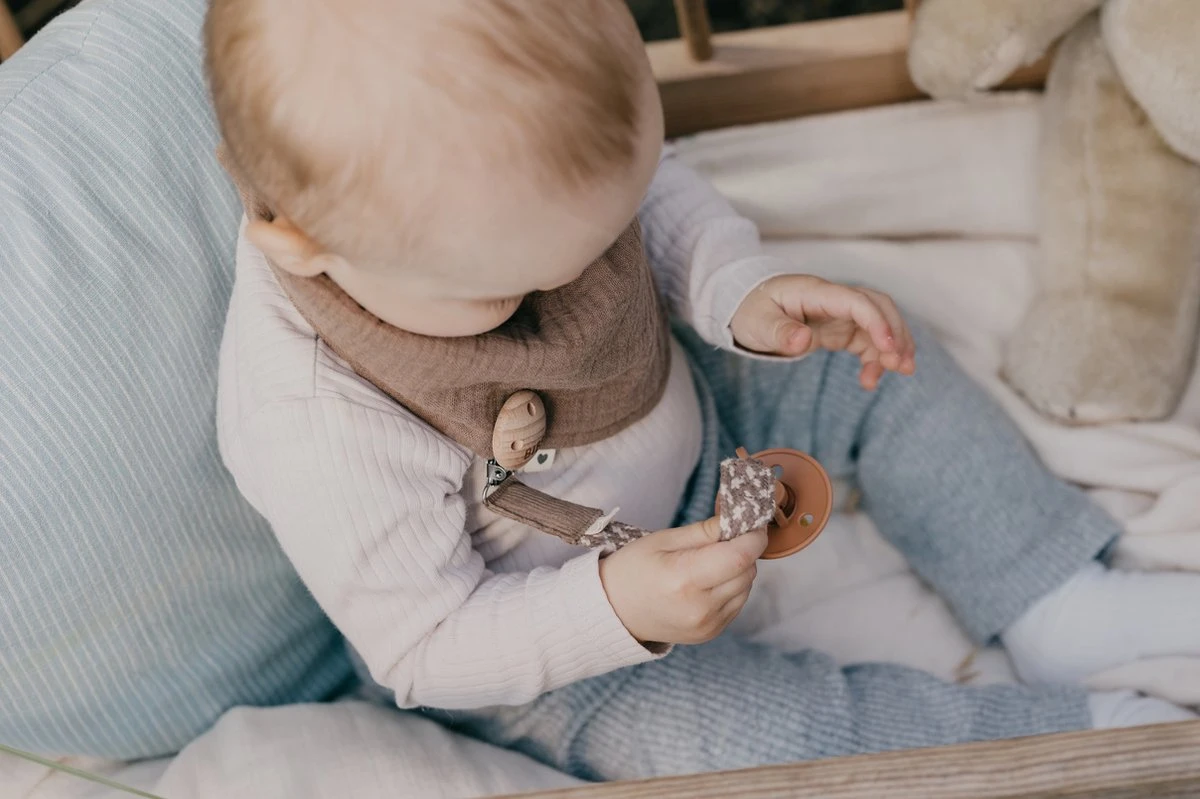 BiBS - Fopspeenkoord - Blush / Ivory - 0+ Maanden 4 BiBS - Fopspeenkoord - Blush / Ivory - 0+ Maanden - Afbeelding 2