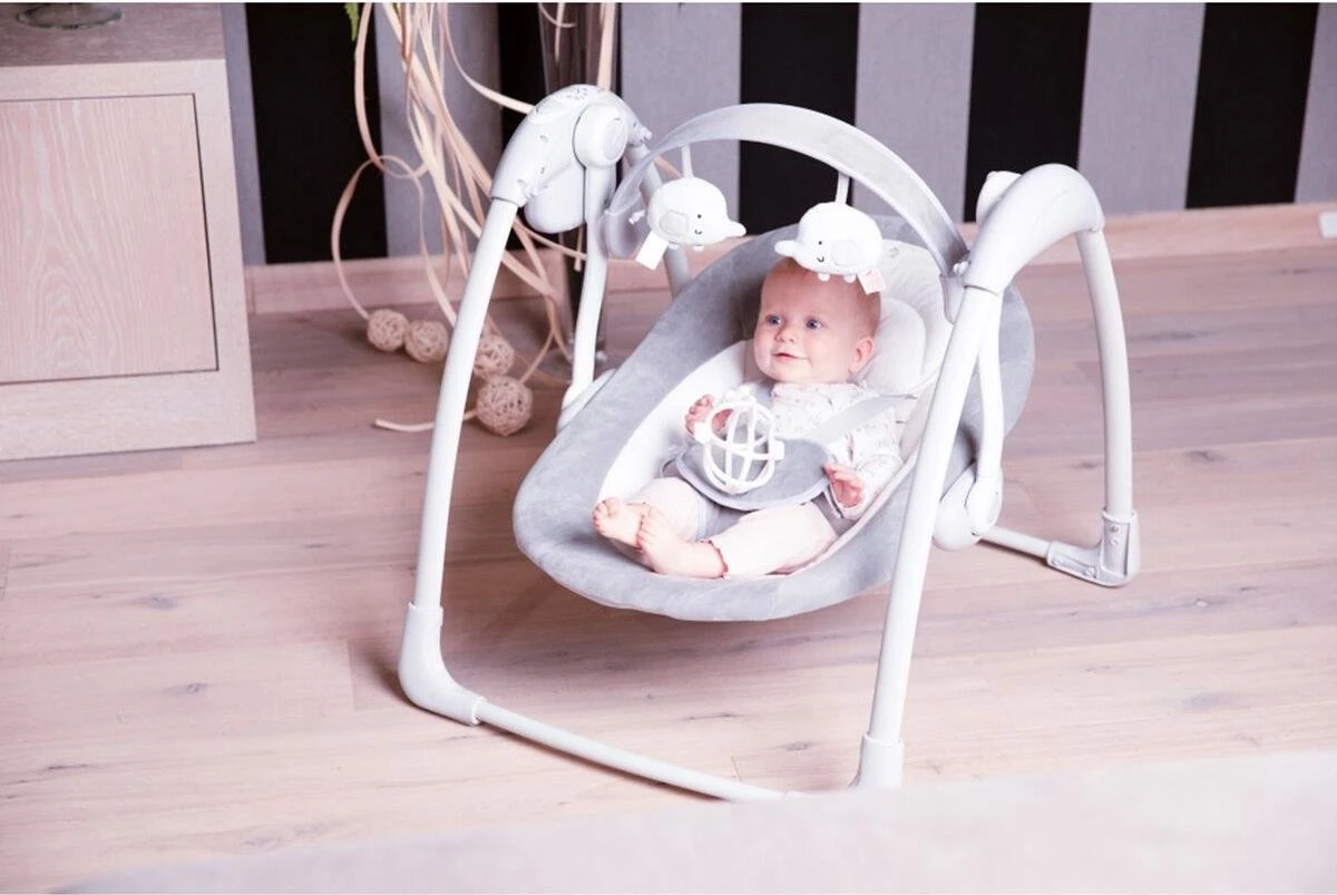 Bo Jungle Babyschommel B-Portable Dolphy Grijs - Elektrische Schommelstoel Baby 10 Bo Jungle Babyschommel B-Portable Dolphy Grijs - Elektrische Schommelstoel Baby - Afbeelding 8