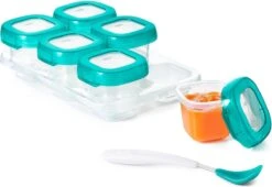 OXO Tot Babyvoeding Diepvriesbakjes - Babyvoeding Bewaarbakjes Met Deksel - 6x60 Ml- Teal 10 OXO Tot Babyvoeding Diepvriesbakjes - Babyvoeding Bewaarbakjes Met Deksel - 6x60 Ml- Teal -Stokke Verkoop 1200x827 2