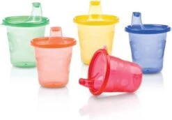 Nûby Drinkbekers Met Tuit - Herbruikbaar - Verschillende Kleuren - 6 Stuks -Stokke Verkoop 1200x837 2