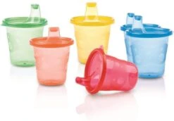 Nûby Drinkbekers Met Tuit - Herbruikbaar - Verschillende Kleuren - 6 Stuks -Stokke Verkoop 1200x838 2