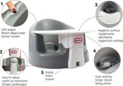 Little Tikes Babyzitje My First Seat - Vanaf 4 Maanden - Foam Vloerzitje Met Tafeltje - Grijs -Stokke Verkoop 1200x841 2