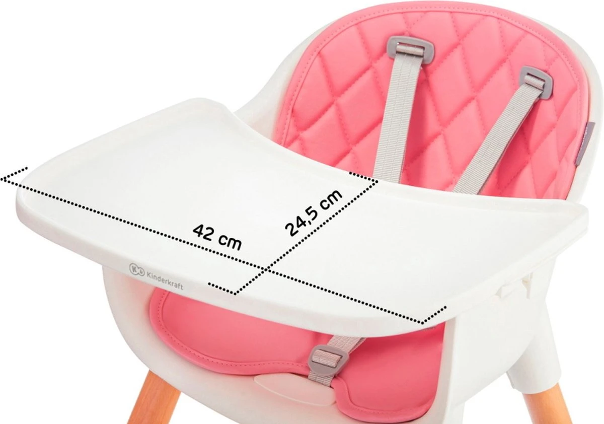 Kinderkraft Kinderstoel 2 In 1 Sienna Roze 19 Kinderkraft Kinderstoel 2 In 1 Sienna Roze - Afbeelding 17