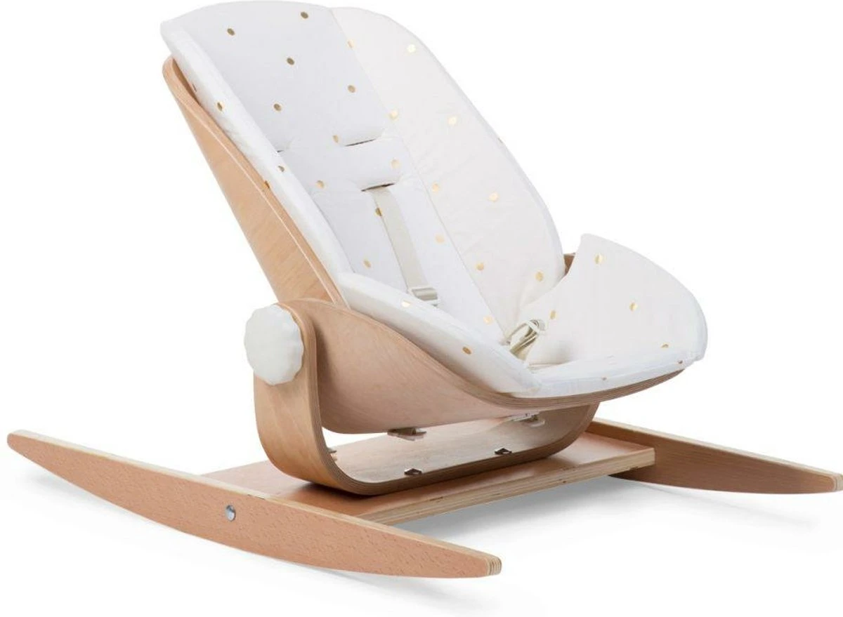 Childhome - Evolu Newborn Eetstoel Kussen Jersey - Gold Dots 6 Childhome - Evolu Newborn Eetstoel Kussen Jersey - Gold Dots - Afbeelding 4