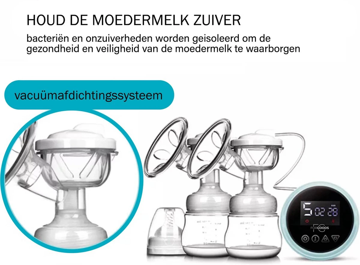 Forgoods Borstkolf - Electrisch - Dubbel - Wit - Model 2023 9 Forgoods Borstkolf - Electrisch - Dubbel - Wit - Model 2023 - Afbeelding 7