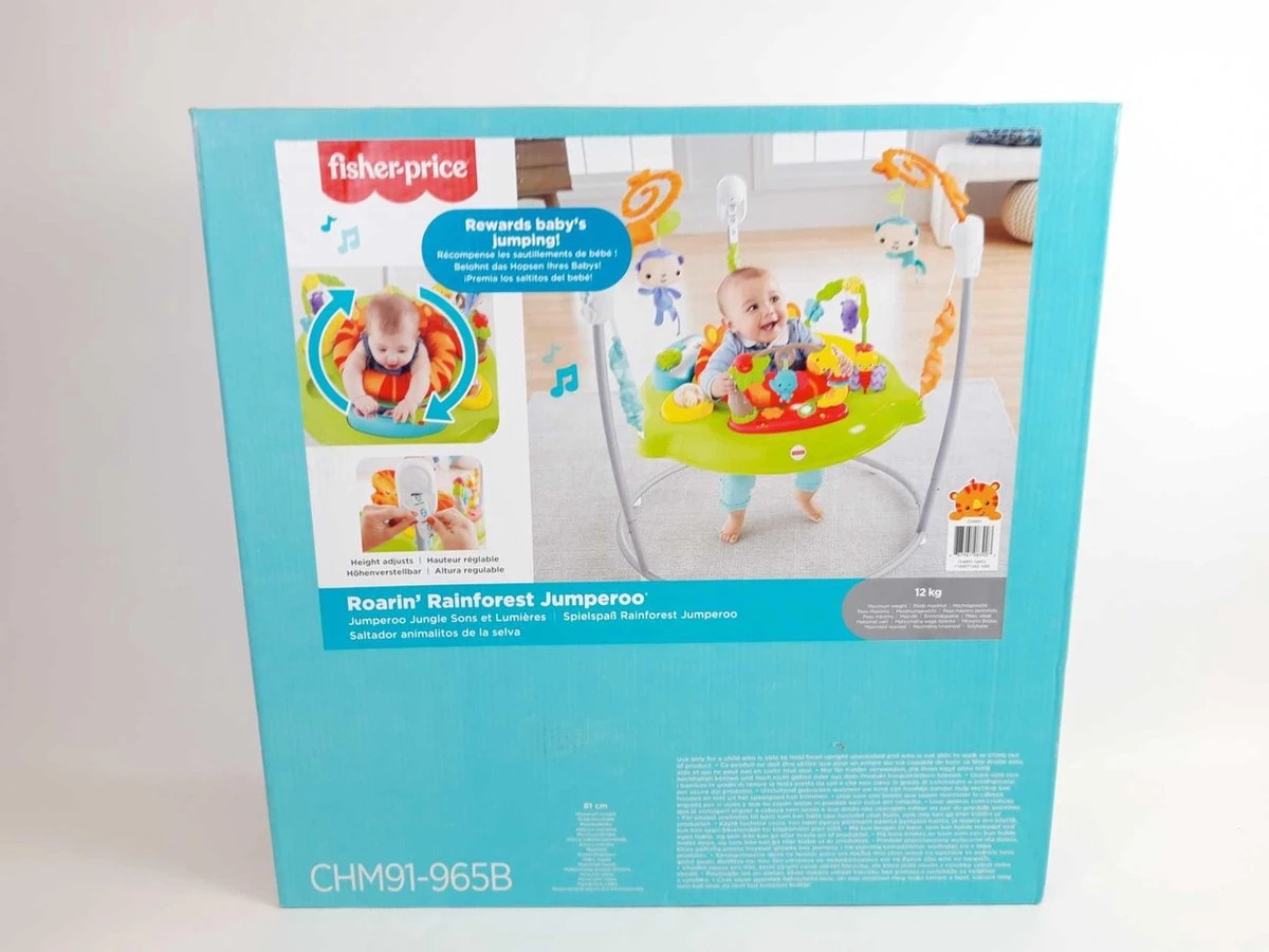Fisher Price Fisher-Price Jumperoo - Roarin' Rainforest Wipstoel 4 Fisher Price Fisher-Price Jumperoo - Roarin' Rainforest Wipstoel - Afbeelding 2