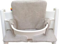 Geplastificeerd Kussenset Voor De Tripp Trapp Kinderstoel Van Stokke - Linnen Zand