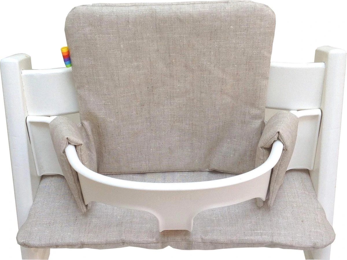 Geplastificeerd Kussenset Voor De Tripp Trapp Kinderstoel Van Stokke - Linnen Zand 3 Geplastificeerd Kussenset Voor De Tripp Trapp Kinderstoel Van Stokke - Linnen Zand