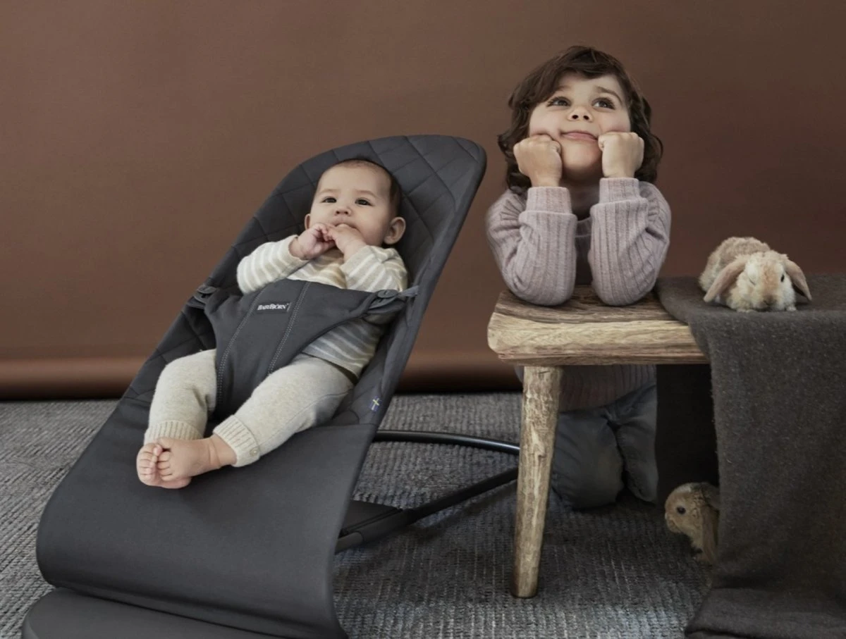 BabyBjörn Wipstoel Bliss Donkergrijs Frame - Cotton Klassiek Quilt - Antraciet - Ergonomisch - Verstelbaar - Inklapbaar 13 BabyBjörn Wipstoel Bliss Donkergrijs Frame - Cotton Klassiek Quilt - Antraciet - Ergonomisch - Verstelbaar - Inklapbaar - Afbeelding 11