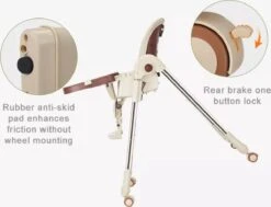 Tissy® 2 In 1 Eetstoel / Kinderstoel – Bruin/Beige – Inklapbare Eetstoel Met Speeltafel -Stokke Verkoop 1200x917 1