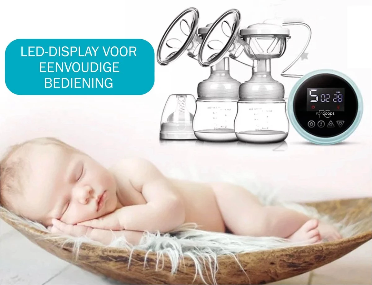 Forgoods Borstkolf - Electrisch - Dubbel - Blauw - Model 2023 3 Forgoods Borstkolf - Electrisch - Dubbel - Blauw - Model 2023