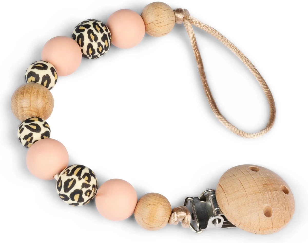 Speenkoord Lalieloe - Speenhouder - Kraamcadeau - Speenkoord Meisje - Speenkoord Blush - Hout - Leopard - Speenkoord Daisy 5 Speenkoord Lalieloe - Speenhouder - Kraamcadeau - Speenkoord Meisje - Speenkoord Blush - Hout - Leopard - Speenkoord Daisy - Afbeelding 3