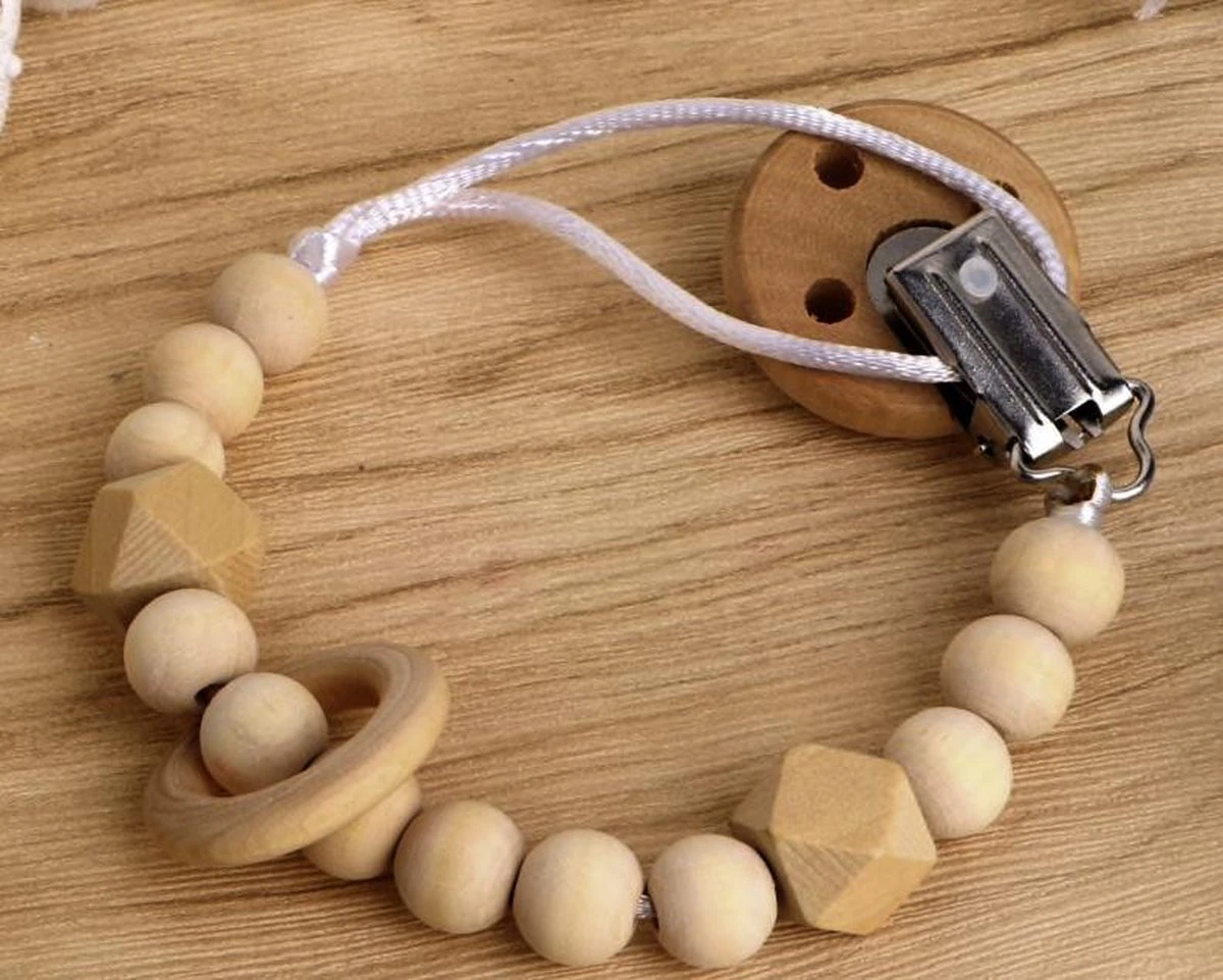 Speenkoord Hout Naturel 4 Speenkoord Hout Naturel - Afbeelding 2