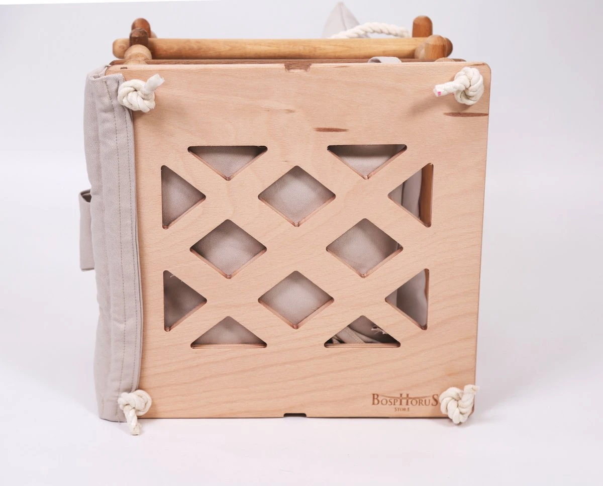 Babyschommel Met Berkenhout - Schommel Baby - Baby Swing Tot 60 Kg - Verstelbaar Schommel Kind - Babyswing 5 Babyschommel Met Berkenhout - Schommel Baby - Baby Swing Tot 60 Kg - Verstelbaar Schommel Kind - Babyswing - Afbeelding 3