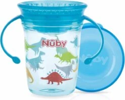 Nûby - Drinkbeker - 360° Wonder Cup Met Handvatten In Tritan™ - Aqua - 240ml - 6m+ -Stokke Verkoop 1200x967 3
