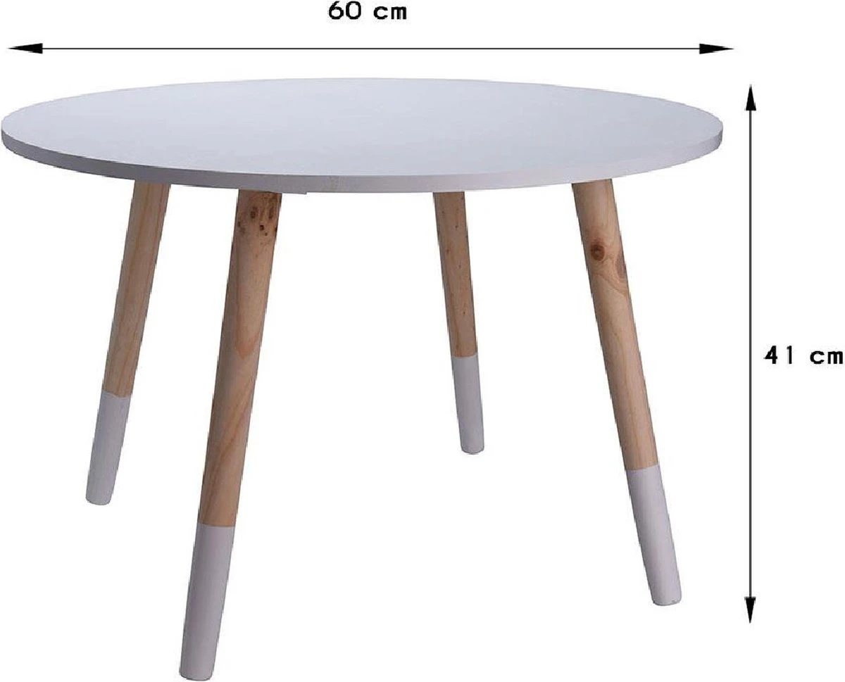 KidCollection Kindertafel Hout MET Kinderstoeltje - 60 X 60 X 41 Cm 7 KidCollection Kindertafel Hout MET Kinderstoeltje - 60 X 60 X 41 Cm - Afbeelding 5