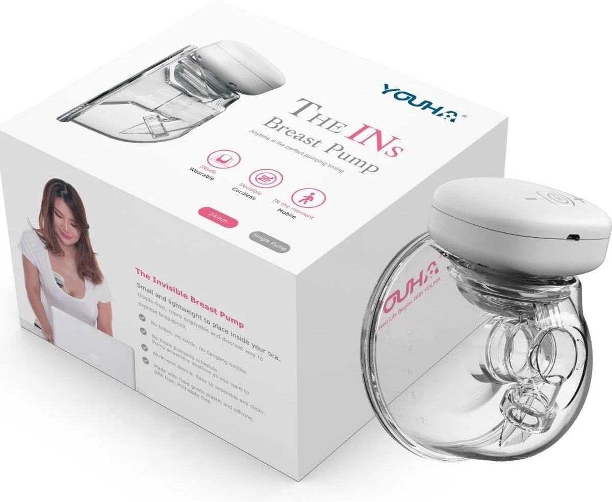 Youha® The Ins Elektrische Borstkolf(origineel) - Compleet Pakket- 24mm (28mm Optioneel) - Draagbaar Hands Free - Draadloos - Draagbare Borstkolf - BPA-vrij - Oplaadbaar - Borstmelk - 1x 240ML Cup Moedermelk - Borstvoeding - GEN1 9 Youha® The Ins Elektrische Borstkolf(origineel) - Compleet Pakket- 24mm (28mm Optioneel) - Draagbaar Hands Free - Draadloos - Draagbare Borstkolf - BPA-vrij - Oplaadbaar - Borstmelk - 1x 240ML Cup Moedermelk - Borstvoeding - GEN1 - Afbeelding 7