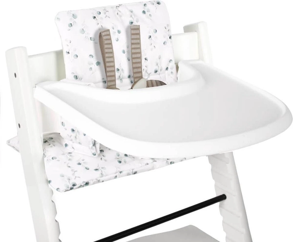 Ukje Stoelverkleiner - Geschikt Voor Stokke Tripp Trapp - Geplastificeerd - Kinderstoel - Kussenset - Wit - Eucalyptus Print - Extra Dik 8 Ukje Stoelverkleiner - Geschikt Voor Stokke Tripp Trapp - Geplastificeerd - Kinderstoel - Kussenset - Wit - Eucalyptus Print - Extra Dik - Afbeelding 6