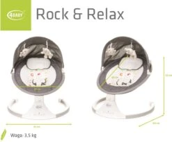 4Baby Rock 'n Relax Grijs - Babyschommel - Elektronische BabySwing - 5 Snelheden - Inclusief Accessoires -Stokke Verkoop 1200x996 2