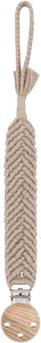 States&Klein Boho Speenkoord - Soft Taupe - Duurzaam - Ibiza Stijl - Kraamcadeau - Babyshower - Baby - Taupe