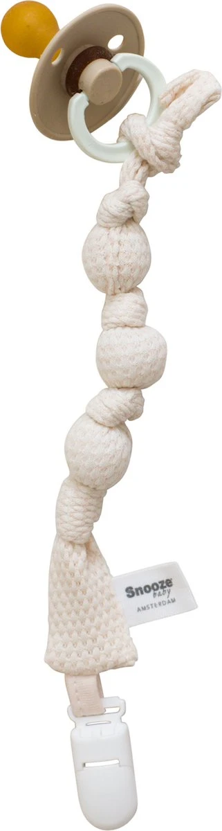 Snoozebaby Organisch Speenkoord Geknoopt Peach Blush - 10 Cm 3 Snoozebaby Organisch Speenkoord Geknoopt Peach Blush - 10 Cm