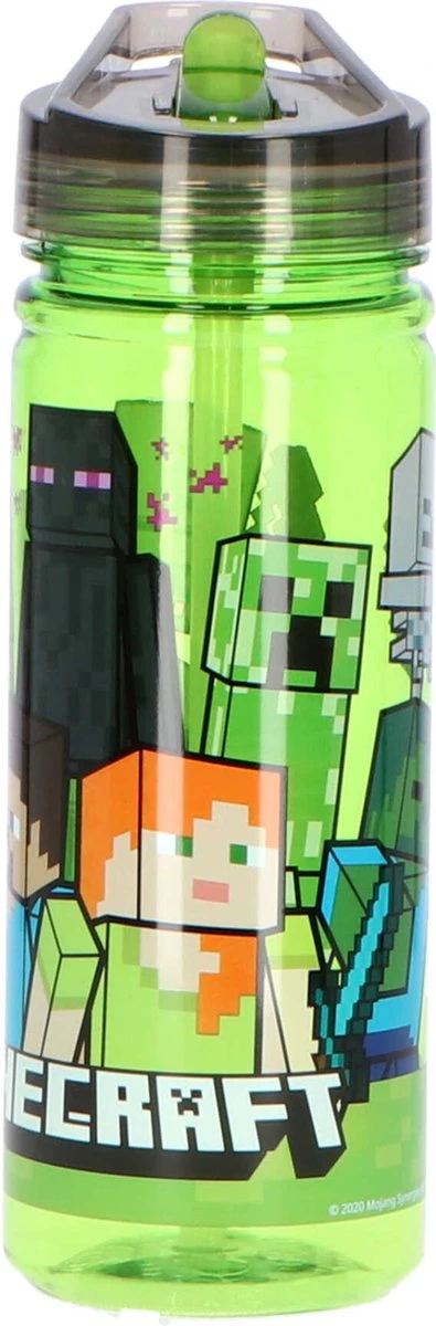 Minecraft Drinkfles - 580 ML - Groen - PVC 3 Minecraft Drinkfles - 580 ML - Groen - PVC