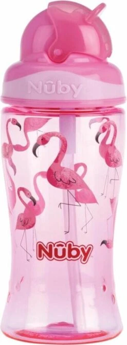 Nûby Flip-It Drinkbeker Uit Tritan™ Roze Flamingo - 360ml - 3jaar+