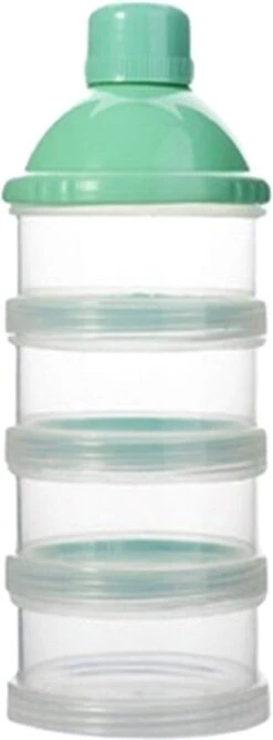 Babylatte® - Melkpoedertoren - BPA Vrij - Babypoeder Bewaarbakjes - Doseerdoosje -- Poedertoren - Babyuitzet – Kraamcadeau - Groen - 5-laags -Stokke Verkoop 444x1200