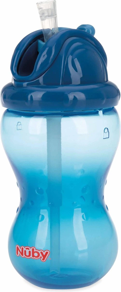 Nûby - Oefenbeker - Flip-It™ Antilekbeker - Blauw - 360ml - 12m+ 4 Nûby - Oefenbeker - Flip-It™ Antilekbeker - Blauw - 360ml - 12m+ - Afbeelding 2