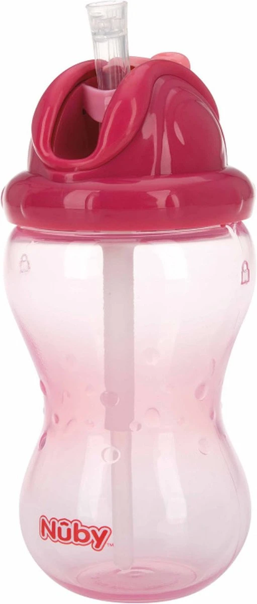 Nûby - Oefenbeker - Flip-It™ Antilekbeker - Roze - 360ml - 12m+ 6 Nûby - Oefenbeker - Flip-It™ Antilekbeker - Roze - 360ml - 12m+ - Afbeelding 5