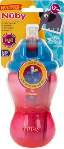 Nûby - Oefenbeker - Flip-It™ Antilekbeker - Rood - 360ml - 12m+ -Stokke Verkoop 523x1200