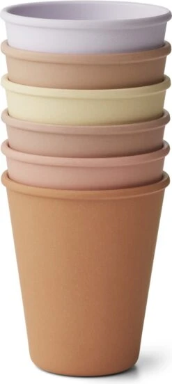 Liewood - Kinderbekers Carter (Set Van 6 Stuks) - Drinkbekers - Light Lavender -Stokke Verkoop 537x1200