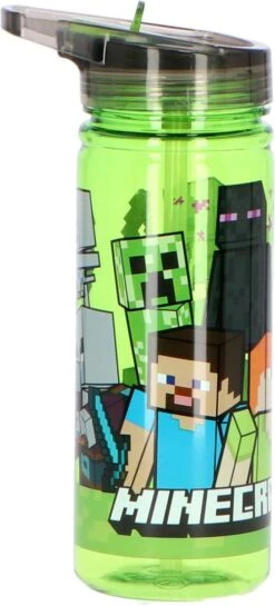 Minecraft Drinkfles - 580 ML - Groen - PVC 8 Minecraft Drinkfles - 580 ML - Groen - PVC -Stokke Verkoop 544x1200