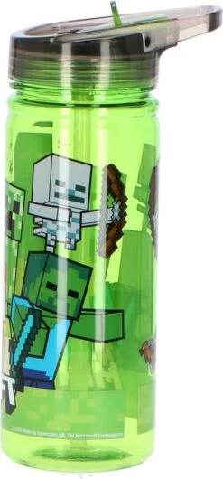 Minecraft Drinkfles - 580 ML - Groen - PVC 9 Minecraft Drinkfles - 580 ML - Groen - PVC -Stokke Verkoop 559x1200