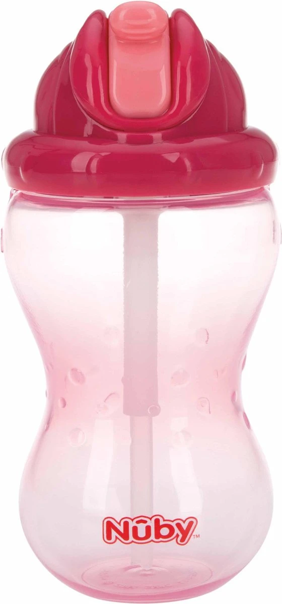 Nûby - Oefenbeker - Flip-It™ Antilekbeker - Roze - 360ml - 12m+ 2 Nûby - Oefenbeker - Flip-It™ Antilekbeker - Roze - 360ml - 12m+