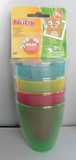 Nûby - Drinkbeker 4 Stuks - Meerkleurig - 300 Ml -Stokke Verkoop 570x1200