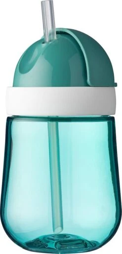 Mepal Mio – Rietjesbeker 300 Ml – Gegarandeerd Lekvrij – Deep Turquoise – Ideaal Voor Onderweg – Drinkbeker Kinderen