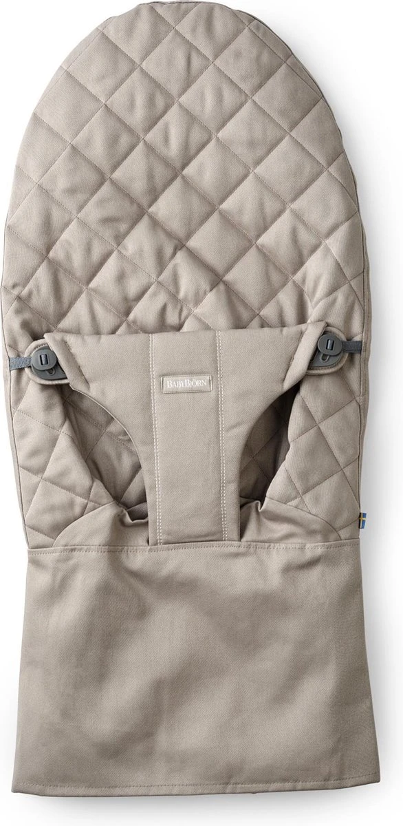 BabyBjörn Stoffen Zitting Voor BabyBjörn Wipstoel - Cotton - Zandgrijs 6 BabyBjörn Stoffen Zitting Voor BabyBjörn Wipstoel - Cotton - Zandgrijs - Afbeelding 4