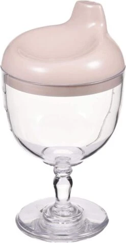Merkloos 150ML - Baby Beker - Party Cup - Baby Plastic Beker Met Deksel - Feestbeker - Roze