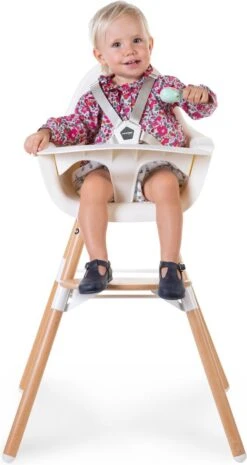 Childhome Childwood Evolu 2 - Kinderstoel 2 In 1 Met Beugel - Naturel/Wit -Stokke Verkoop 638x1200